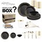 Black with Gold Vintage Disposable Plastic Tableware Set (120 Settings)